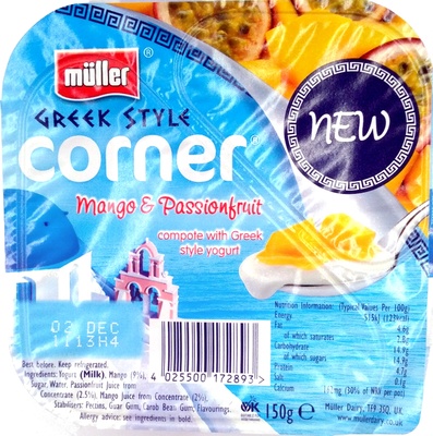 Greek Style Corner Mango & Passionfruit