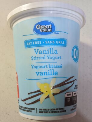 Great Value Fat Free Vanilla Stirred Yogurt