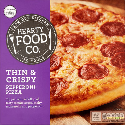 Hearty Food Thin Pepperoni Pizza