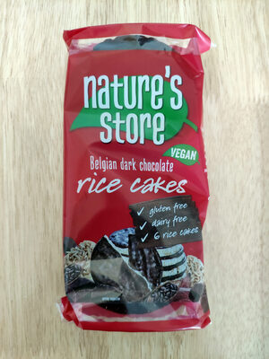 Belgian dark chocolate rice cakes