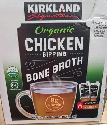 Chicken sipping bone broth