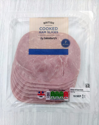 Cooked ham slices