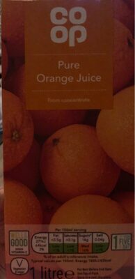 Co-op Pure Orange Juice 1 Litre
