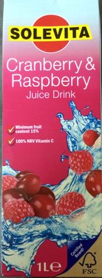 Cranberry & raspberry juice drink